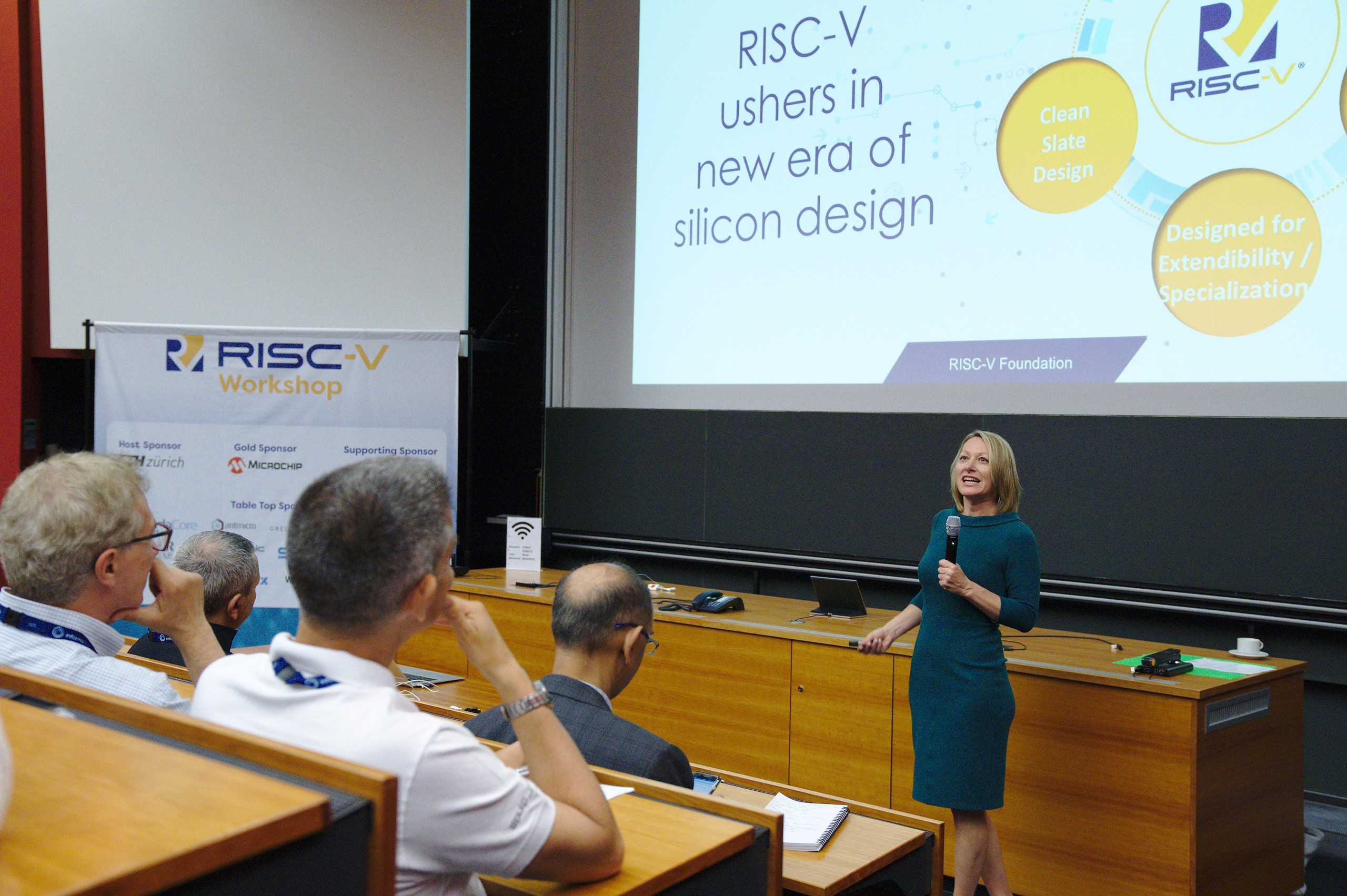 Calista Redmond at the RISC-V workshop in Zurich