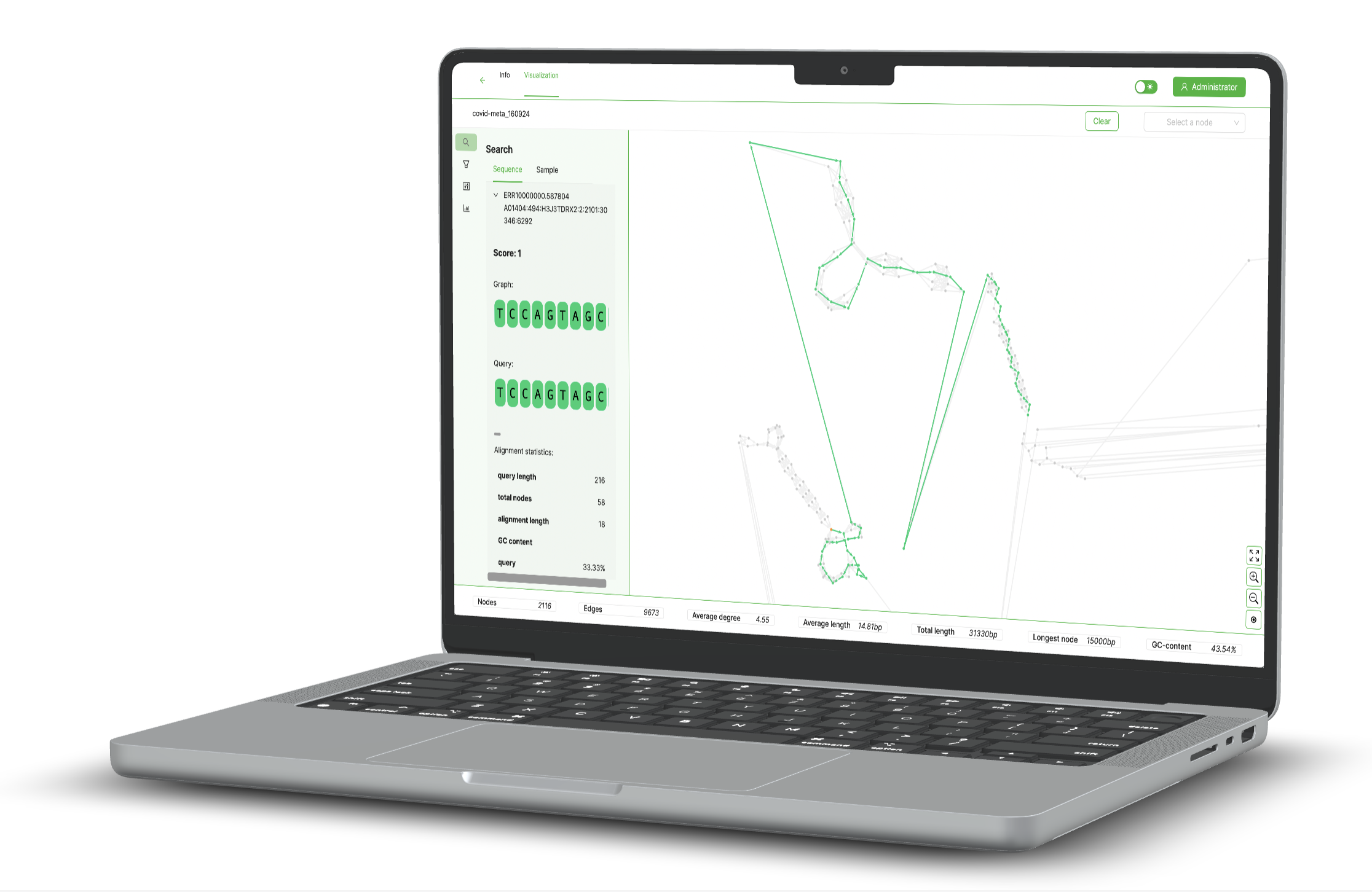 Render of GenGra on a laptop