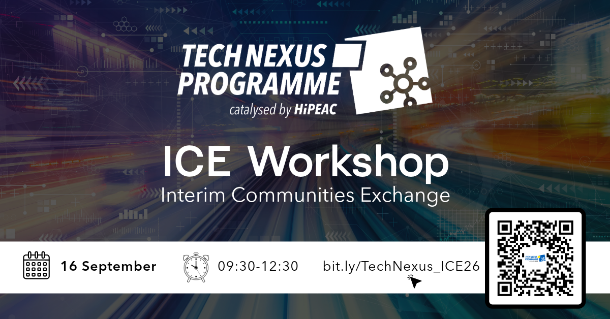 TechNexus ICE workshop 2026 banner | 16 September | 09:30-12:30 | bit.ly/TechNexus_ICE26